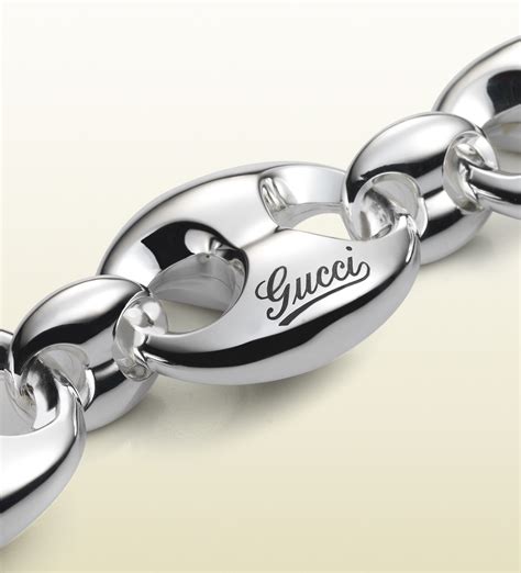 gucci marina silver bracelet|gucci trademark bracelet.